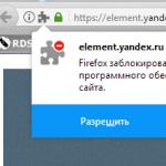 Yandex-Elemente sind aus Mozilla Firefox verschwunden