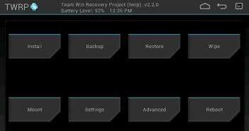 Purpose of TWRP Recovery menu items